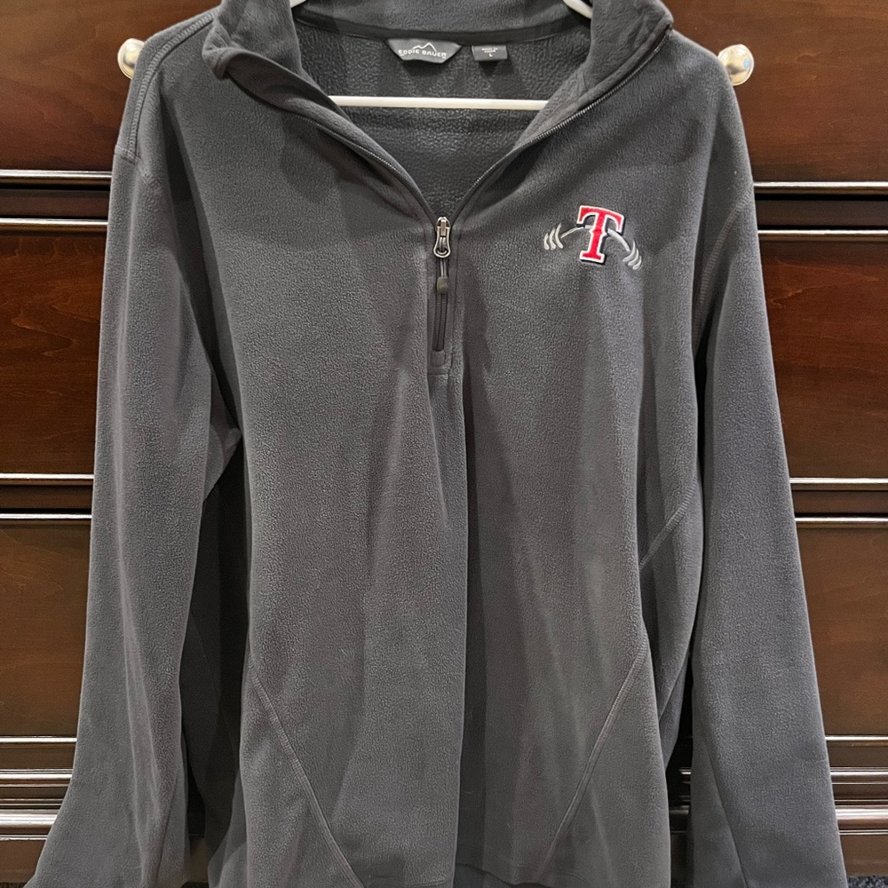 Eddie Bauer Texas Rangers Gray Fleece Pullover